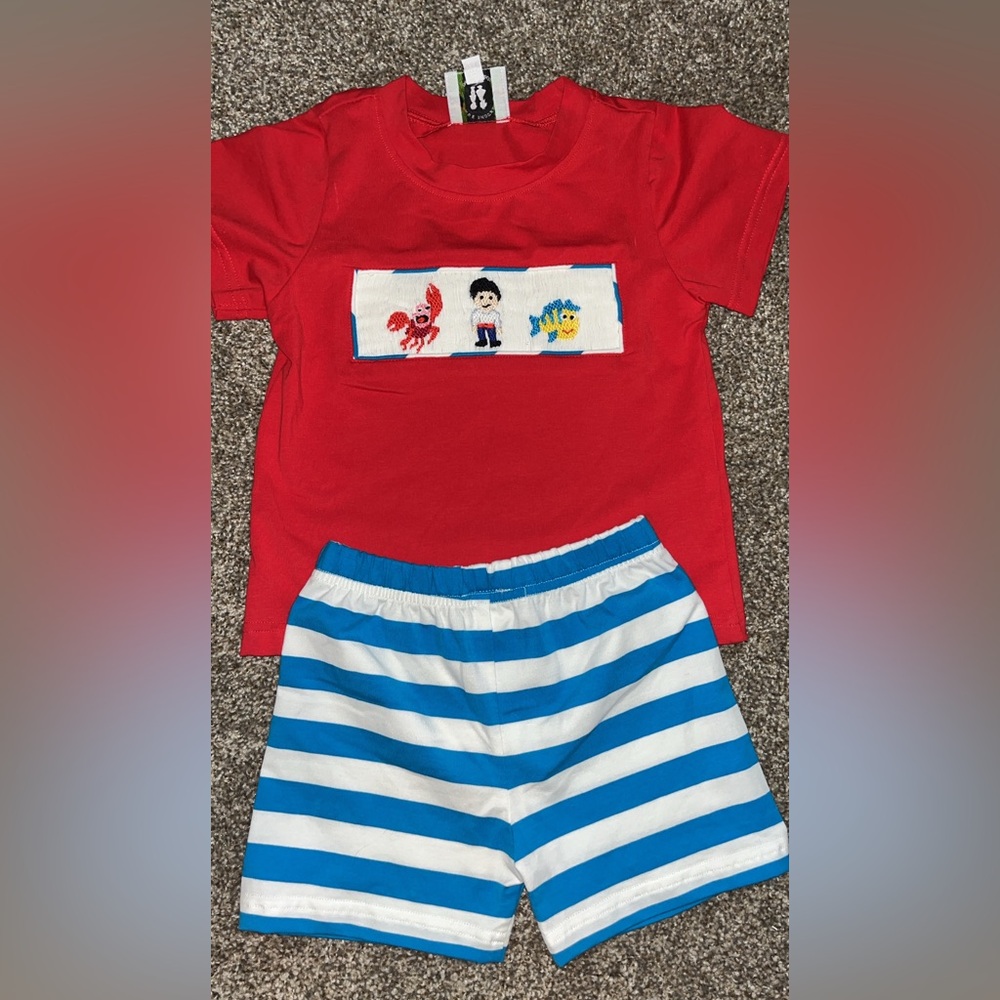 Disney, Prince Eric smock, “the little mermaid” , size 3T